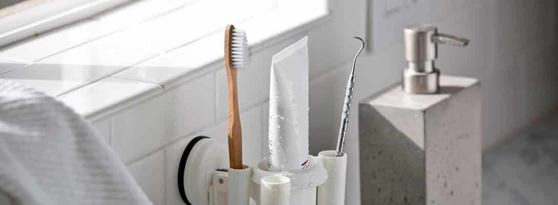 keep your toothbrush in the bathroom